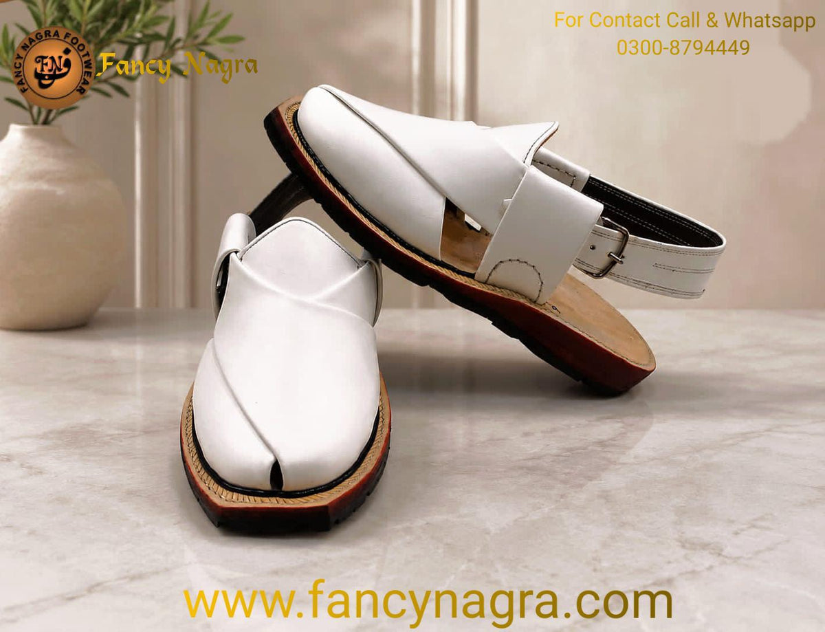 Handmade Leather White Norozi