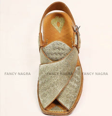 Handmade Tilla Work Golden Peshawari