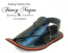 Art # FNF 135 Blue Structure Patten Leather