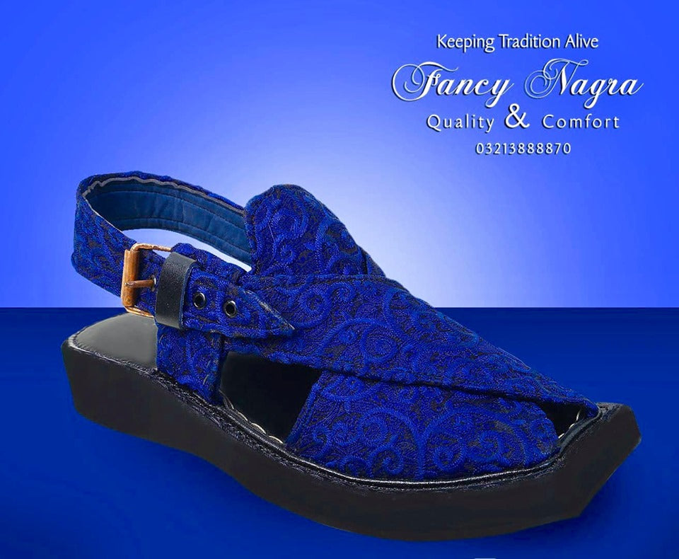 Art # FNF 208 Jamawaar Embose Kaptaan Blue