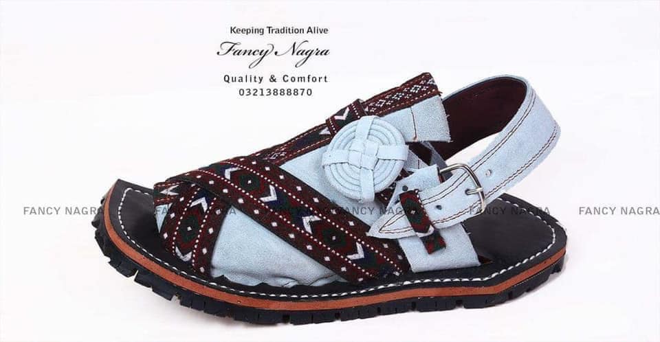 Art # FNF 14 Ajrak Balochi Sky Blue
