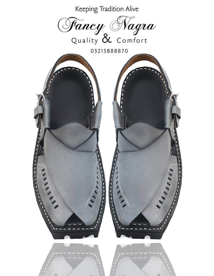 Art # FNF 73 Leather Peshawri Grey