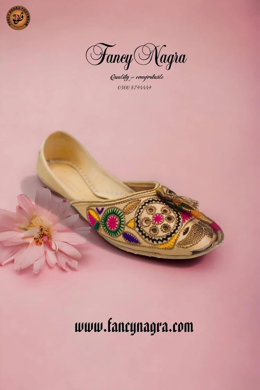 Reham Work Rajasthani Khussa