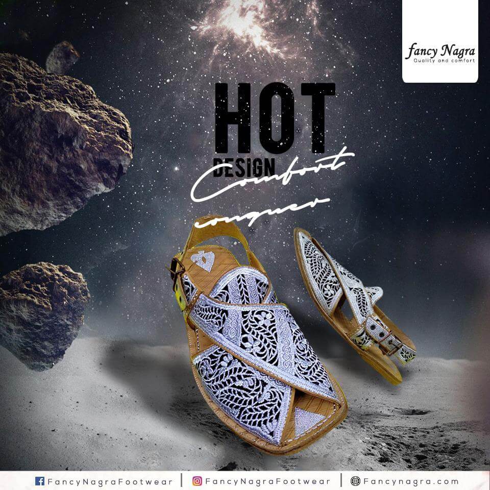 Art # FNF 603 Peshawri Tilla Work Pure Leather Hand Made