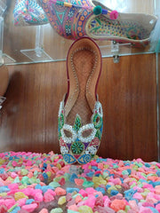 Art # 17 FNF Hand Made Moti work khussa