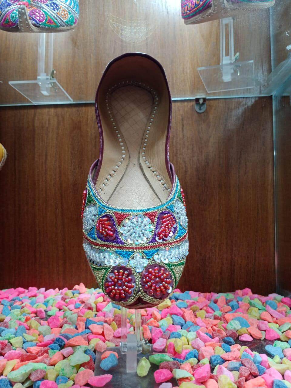 Art # 21 FNF Hand Made Moti work khussa