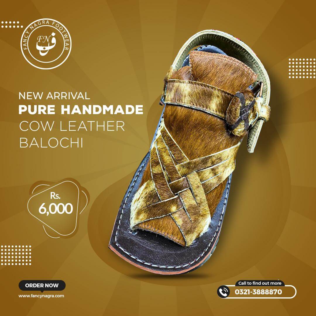 Art # 115 FNF Pure Handmade Cow Leather Balochi