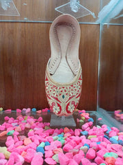 Art # 190 Ladies Hand Made Khussa – Fancy Nagra - Tilla Work –  Leather Sole