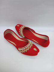 Art # 172 Ladies Hand Made Khussa – Fancy Nagra – Contrast Moti Work