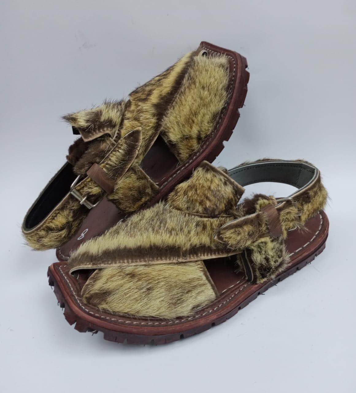 Art # 203 FNF Pure Handmade Original Tiger Skin leather work Peshawari