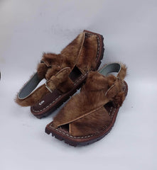 Art # 206 FNF Pure Handmade Original Red Cow Skin leather work Peshawari