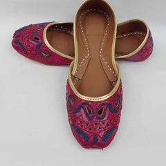 Art # 180 Ladies Hand Made Khussa – Fancy Nagra – Contrast Cut work