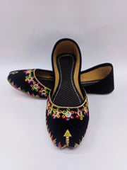 Art # 203 Ladies Hand Made Embroidery Khussa – Pure Leather - Fancy Nagra