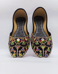 Art # 202 Ladies Hand Made Embroidery Khussa – Pure Leather - Fancy Nagra