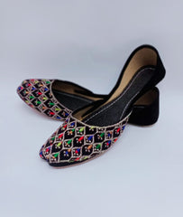 Art # 205 Ladies Hand Made Embroidery Khussa – Pure Leather - Fancy Nagra