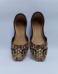 Art # 205 Ladies Hand Made Embroidery Khussa – Pure Leather - Fancy Nagra