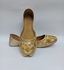 Art # 208 Ladies Hand Made Khussa Cutwork– Pure Leather - Fancy Nagra