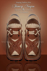 Art # FNF 06 Balochi Leather Brown Off White