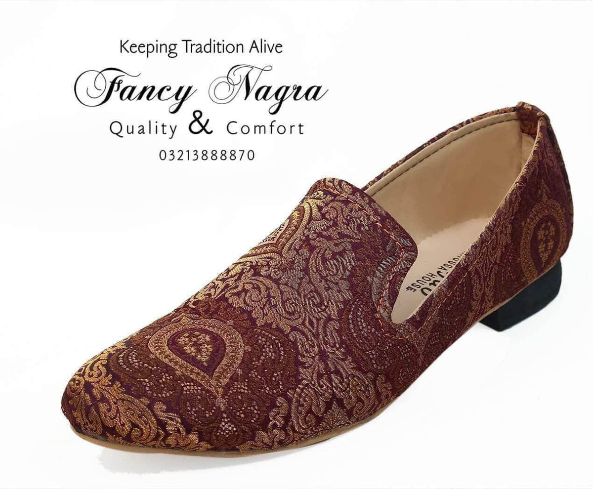 Art # FNF 333 Cut Shoes Jamawaar Mahroon