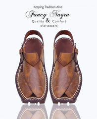 Art # FNF 77 Pure Leather Peshawri Brown