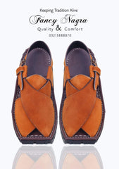 Art # FNF 80 Pure Leather Peshawri Orange