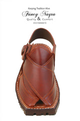 Art # FNF 89 Pure Leather Peshawri Brown