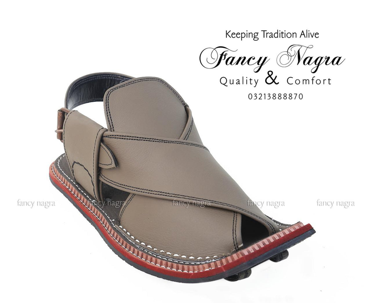 Art # FNF 84 Pure Leather Peshawri Chaarsada Mehandi Green