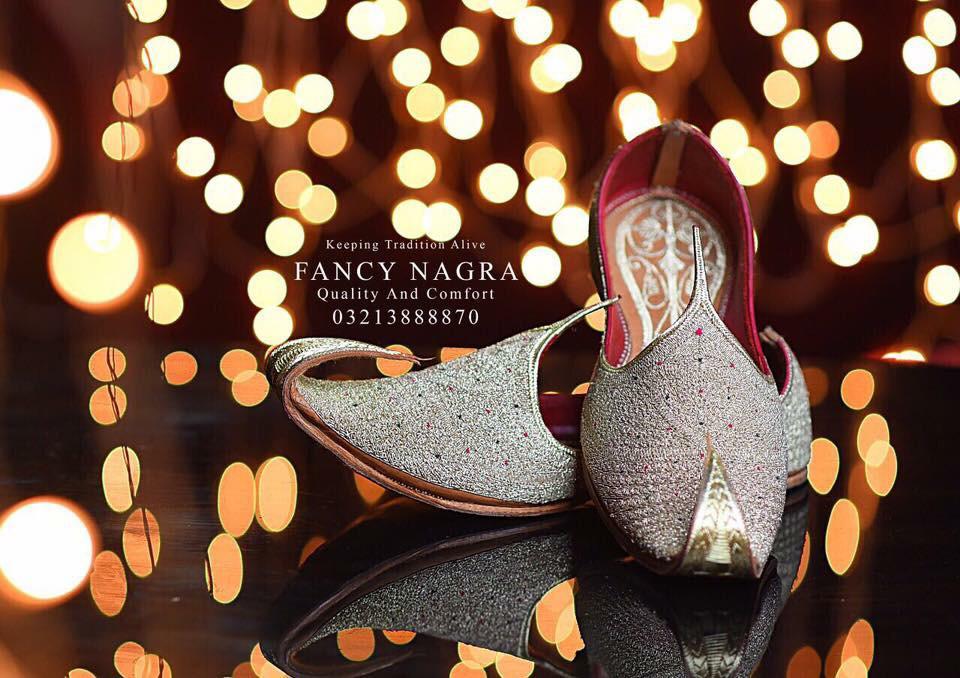 Art # FNF 613 Tilla Work Khussa Silver