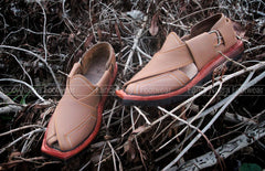 Art # 423 Erra Wali Norozi Peshawri Leather Light Brown