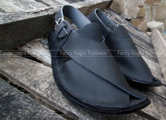 Art # FNF 99  Pure Leather Peshwari Black