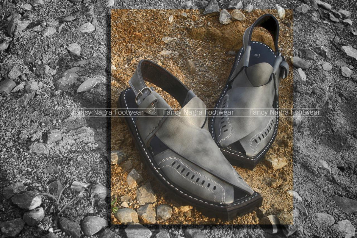 Art # FNF 103 Punch Peshawri Pure Leather Grey