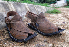 Art # FNF 101 Pure Leather Peshawri Light Brown