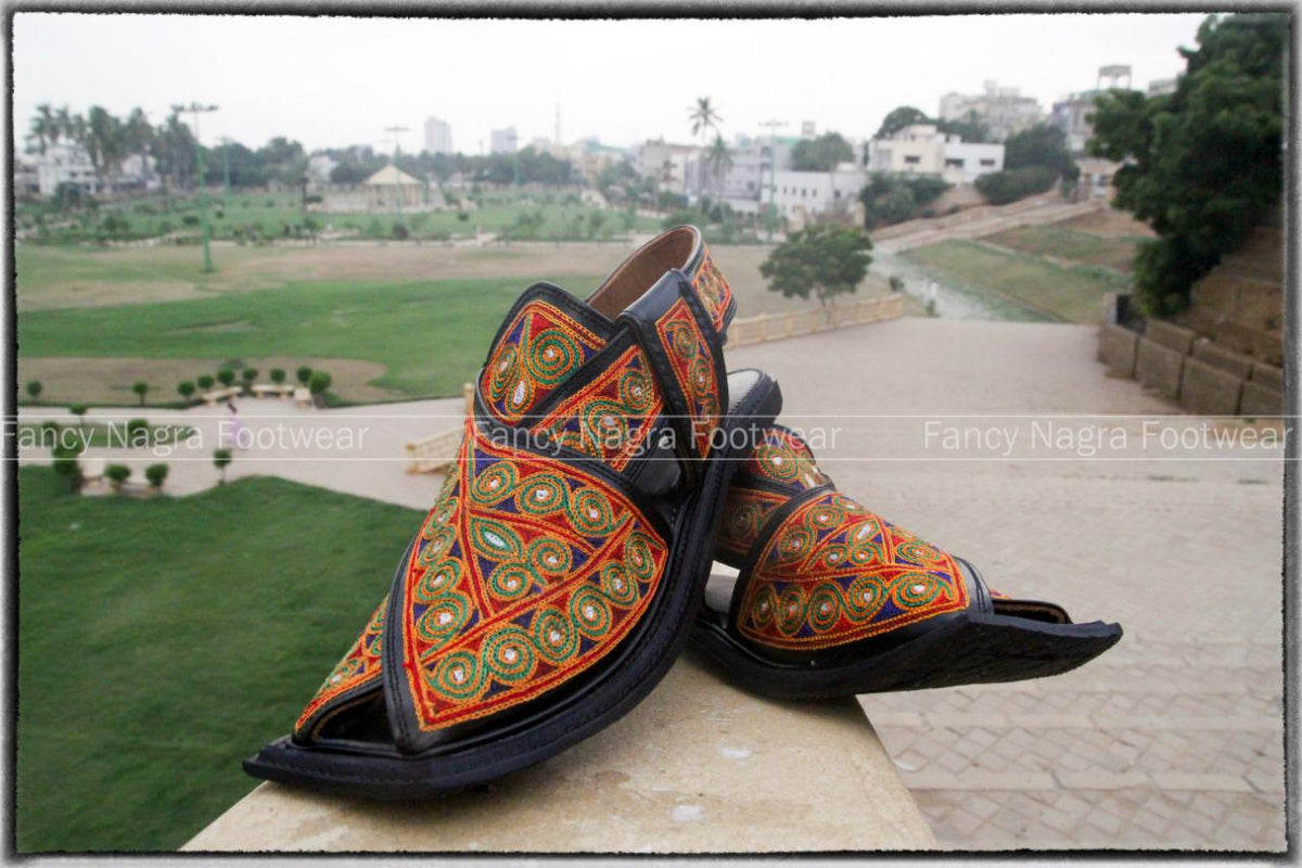 Art # FNF 104 Pure Resham Work Peshawri Multi