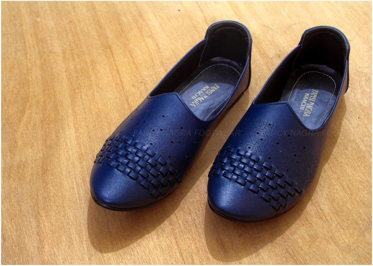 Art # FNF 344 Cut Shoes Hand Made Blue