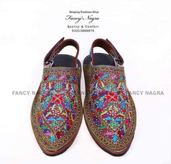 Art # 75 FNF Balochi Boot Resham Work Multi