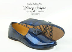 Art # FNF 346 Pattern Cut Shoes Blue