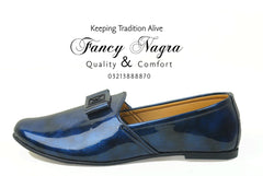 Art # FNF 346 Pattern Cut Shoes Blue