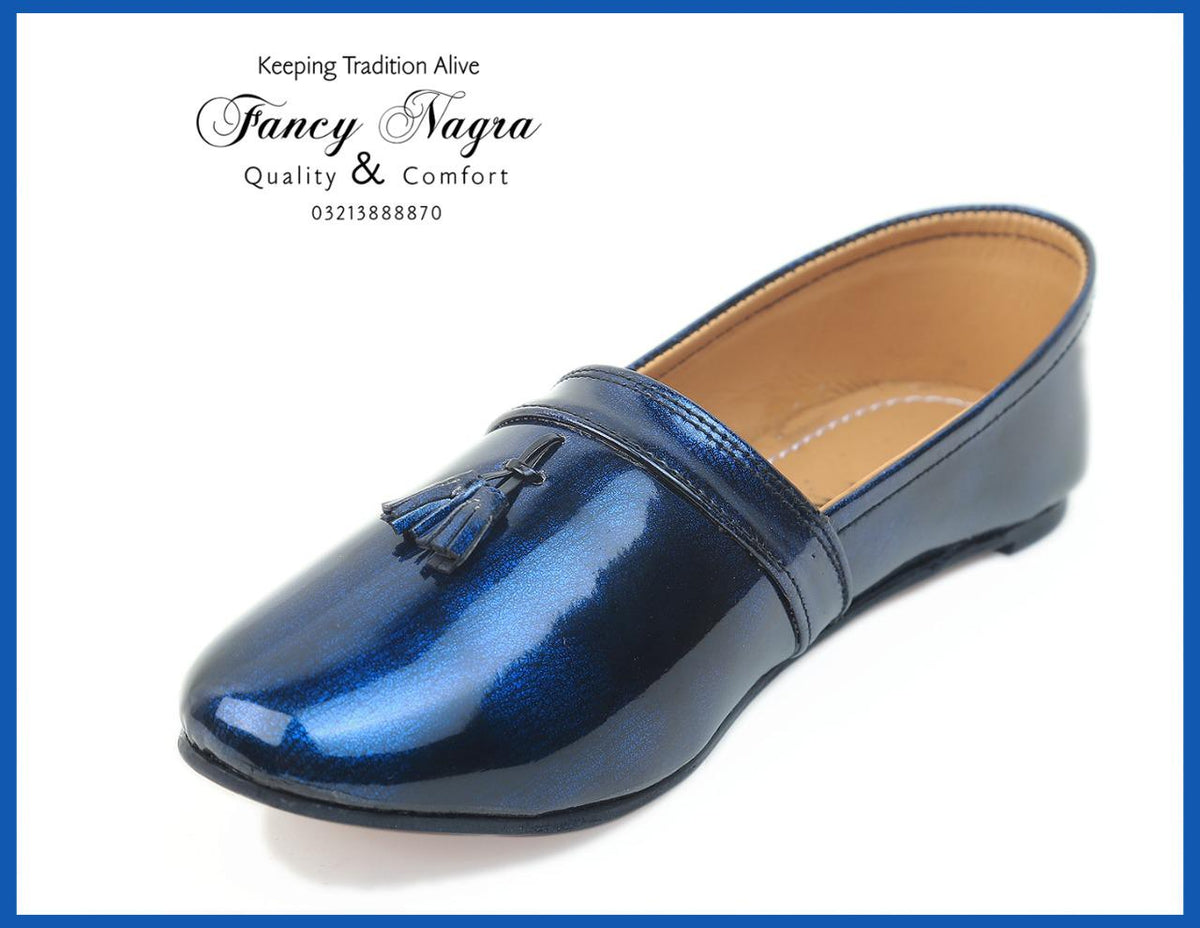 Art # FNF 345 Pattern Cut Shoes Blue