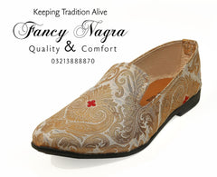 Art # FNF 343 Jamawaar Cut Shoes Hand Made Font