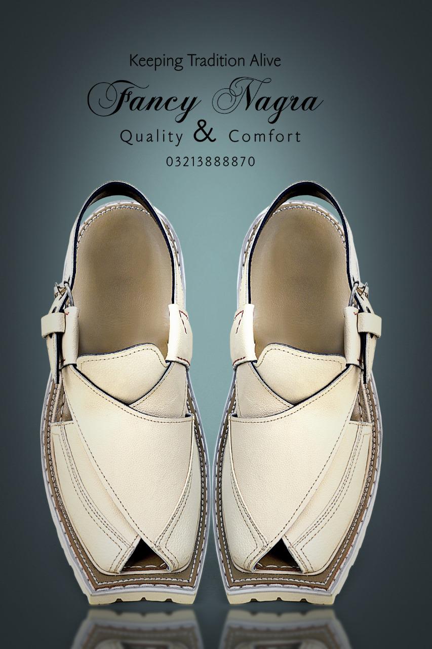 Art # 124 FNF Pure Leather Peshawri Off White