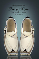 Art # 124 FNF Pure Leather Peshawri Off White