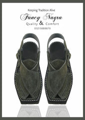 Art # 233 FNF Green Suede Leather Kaptaan