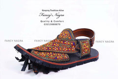 Art # 98 FNF Balochi Sandle Resham Work Multi