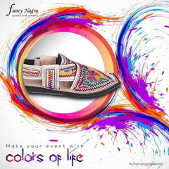 Art # FNF 127  Resham Work Peshawri Multi