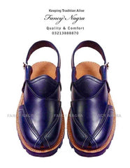 Art # FNF 427 Pure Leather Peshawri Blue