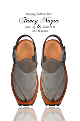 Art # FNF 426 Pure Leather Peshawri Grey