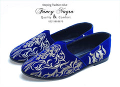 Art # FNF 351  Cut Shoes Blue Hand Made