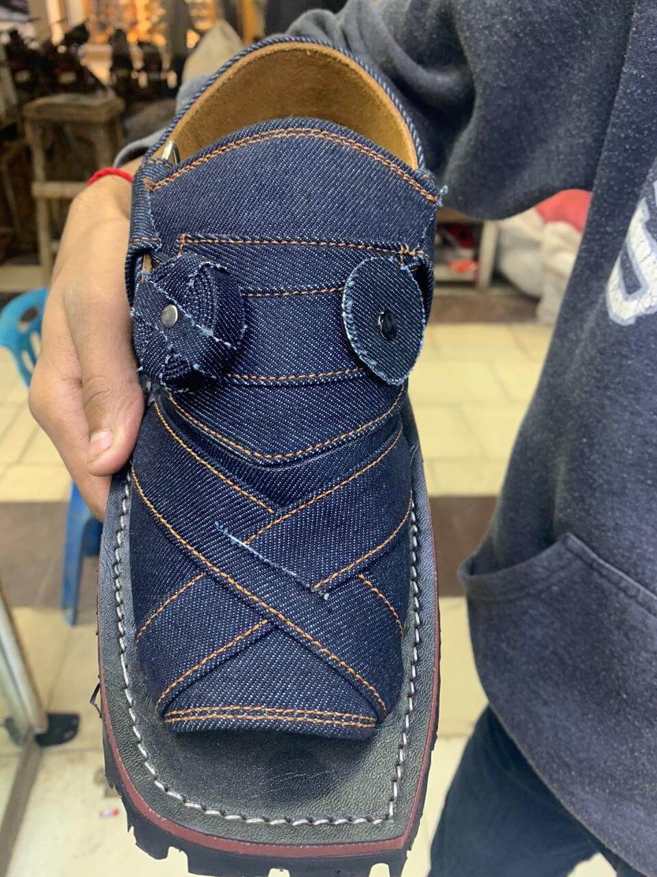 Art # FNF 114 Blue Jeans Balochi Sandle