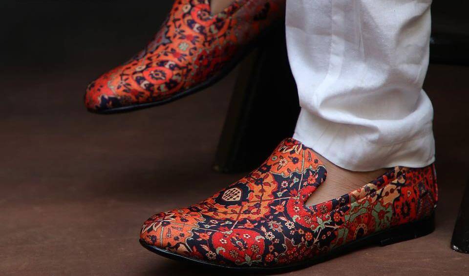 Art # FNF 354 Cut Shoes Orange Hand Made