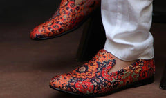 Art # FNF 354 Cut Shoes Orange Hand Made